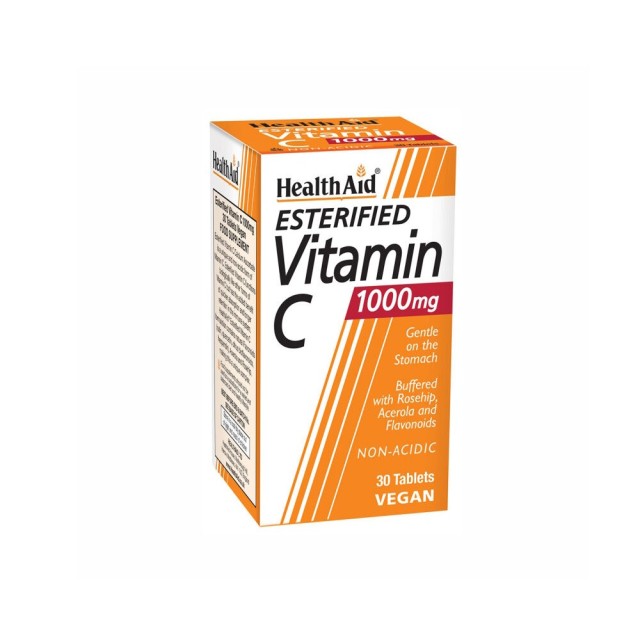 Health Aid Esterified VItamin C 1000mg 30tabs (Βιταμίνη C σε Μορφή Ασκορβικού Ασβεστίου για Εύκολη Απορρόφηση)