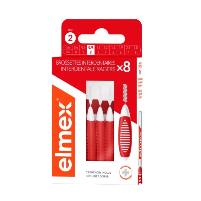 Elmex Interdental Brushes ISO 2 0.9mm 8τεμ (Μεσοδόντια Βουρτσάκια)