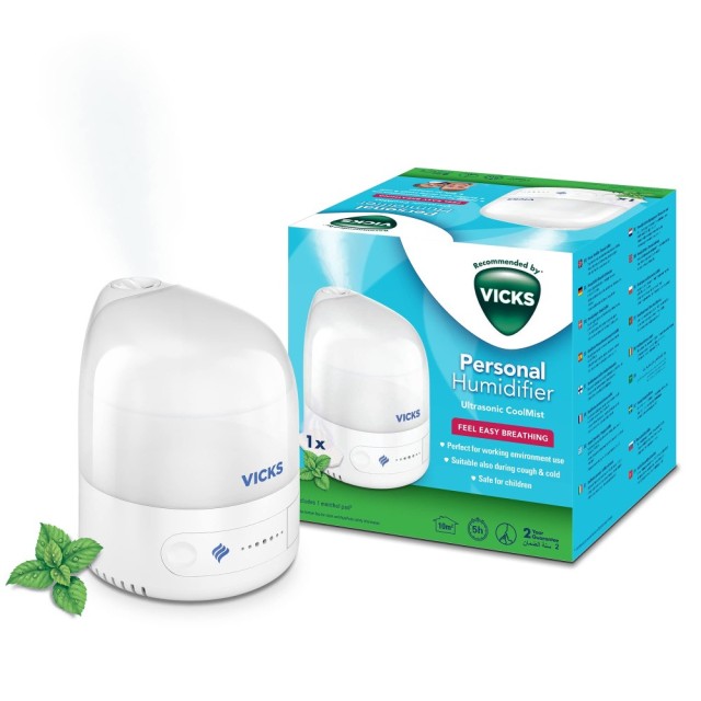 Vicks Personal Humidifier Ultrasonic CoolMist (Ατομικός Υγραντήρας Υπερήχων)