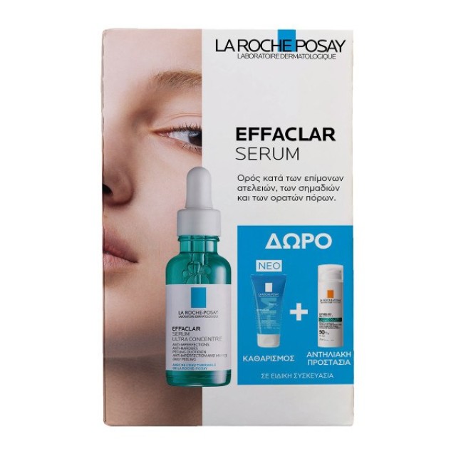 La Roche-Posay Effaclar Serum 30ml & ΔΩΡΟ Effaclar Gel 50ml & Αnthelios Oil Correct SPF50+ 3ml (ΣΕΤ Περιποίησης για Επδερμίδα με Τάση Ακμής