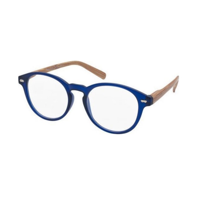 EyeLead Reading Glasses Blue/Wood Ε185 (Grade +2.50)