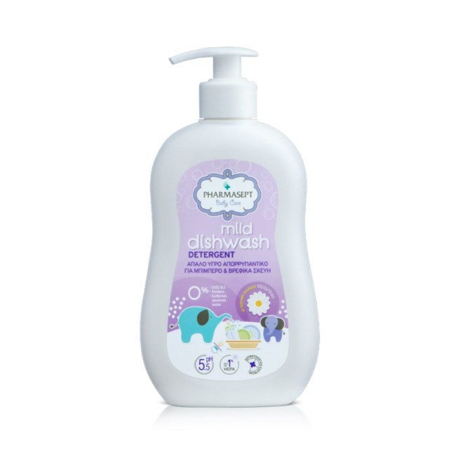 Pharmasept Baby Mild Dishwash Detergent 400ml (Απαλό Υγρό Απορρυπαντικό για Μπιμπερό & Βρεφικά Σκεύη)