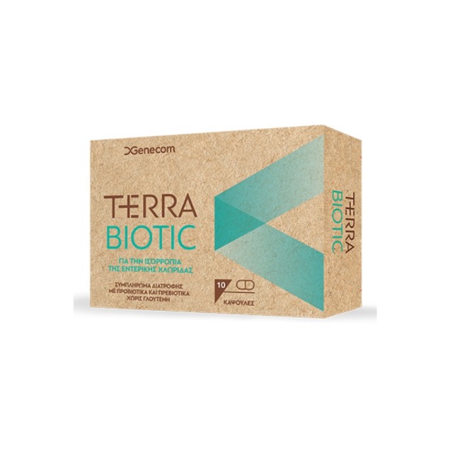 Genecom Terra Biotic 10caps (Συμπλήρωμα Διατροφής με Προβιοτικά και Πρεβιοτικά για την Ισορροπία της Εντερικής Χλωρίδας)