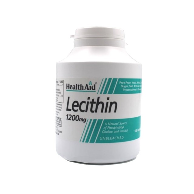 Health Aid Lecithin 1200mg 100caps (Συμπλήρωμα Διατροφής με Λεκιθίνη για τη Φυσιολογική Ηπατική Λειτουργία)