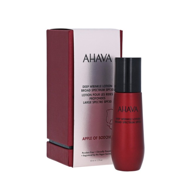 Ahava Deep Wrinkle Lotion Broad Spectrum SPF30 50ml (Aντιρυτιδική Λοσιόν Προσώπου με Αντιηλιακή Προστασία)