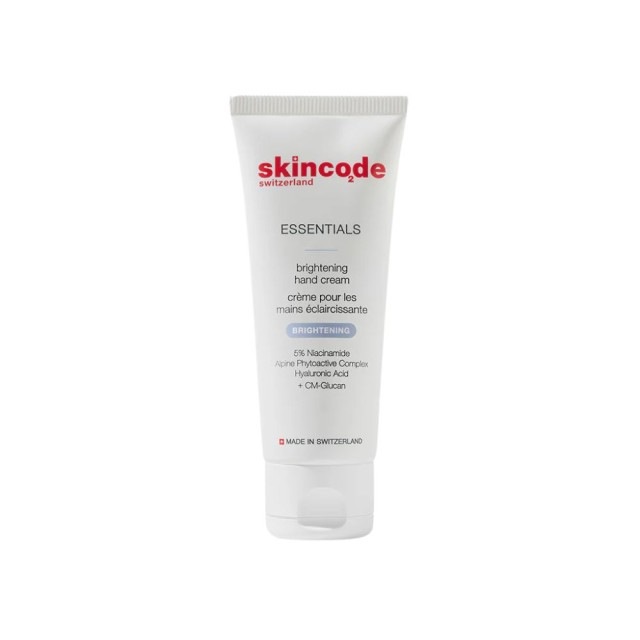 Skincode Essentials Brightening Hand Cream 75ml (Λευκαντική Ενυδατική & Αντιγηραντική Κρέμα Χεριών Κατά των Πανάδων)