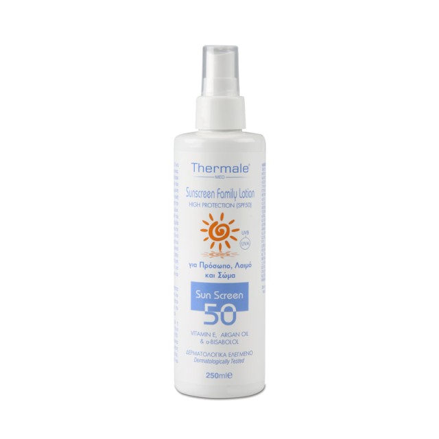 Thermale Med Sunscreen Family Lotion 250ml (Αντηλιακό Γαλάκτωμα για Πρόσωπο & Σώμα)