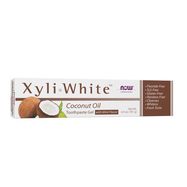 Now Xyliwhite Cocon Oil Toothpaste 181gr (Oδοντόκρεμα Χωρίς Φθόριο με Φυσική Ξυλιτόλη με Γεύση Μέντας)
