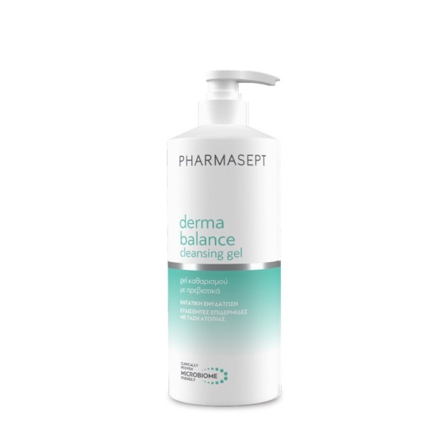 Pharmasept Derma Balance Cleansing Gel 500ml (Ενυδατικό Gel Καθαρισμού για Πρόσωπο & Σώμα για Ξηρή & Ευαίσθητη Επιδερμίδα με Τάση Ατοπίας)