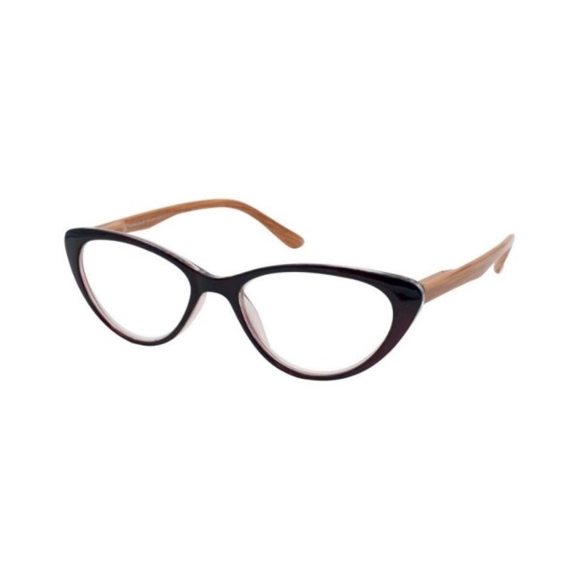 EyeLead Reading Glasses Dark Red/Wood Ε206 (Grade +3.00)