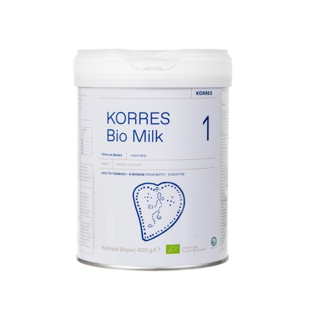 Korres Bio Milk 1 400gr (Βιολογικό Αγελαδινό Γάλα για Βρέφη 0-6 Mηνών)
