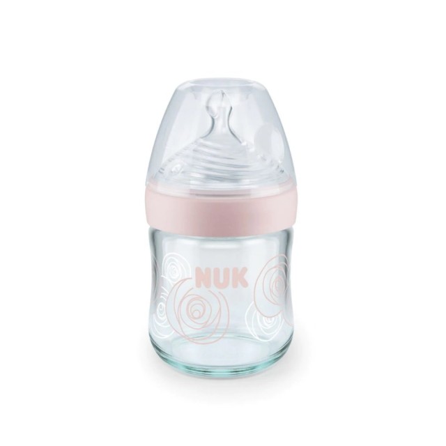 Nuk Nature Sense Glass Bottle Small 120ml (Γυάλινο Μπιμπερό με Φυσική Αίσθηση 0-6μ)