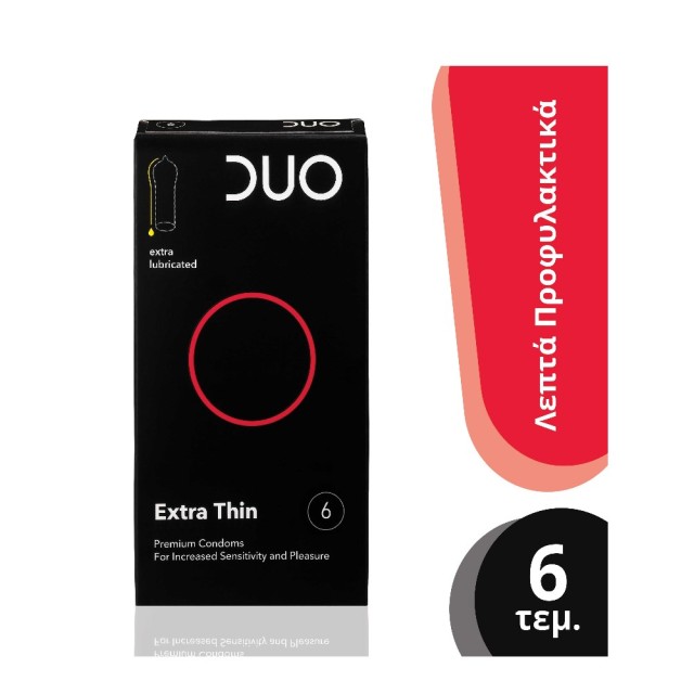 Duo Extra Thin Premium Condoms 6pcs (Λεπτά Προφυλακτικά για Μεγαλύτερη Απόλαυση)