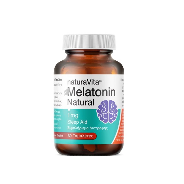 Natura Vita Melatonin 1mg 30tabs (Συμπλήρωμα Διατροφής με Μελατονίνη)