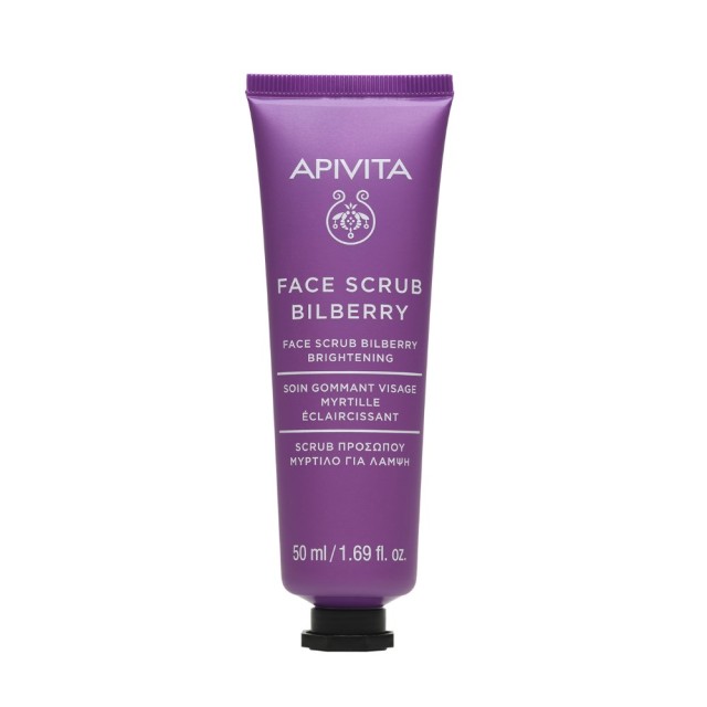 Apivita Face Scrub Bilberry 50ml (Κρέμα Απολέπισης για Λάμψη με Μύρτιλλο)