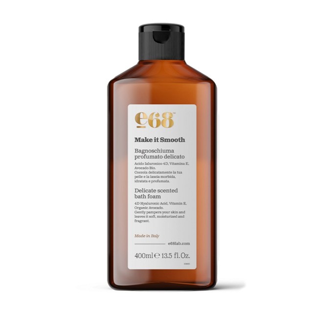 E68 Make it Smooth Delicate Scented Bath Foam 400ml (Αφρόλουτρο με Έλαιο Αβοκάντο)