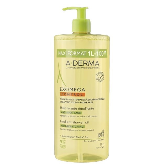 A Derma Exomega Control Emollient Shower Oil 1lt