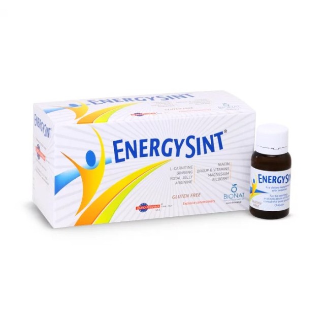 Bionat Energy Sint 10x15ml (Συμπλήρωμα Διατροφής για Ενέργεια & Τόνωση)