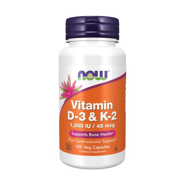 Now Foods Vitamin D3 & K2 120 caps