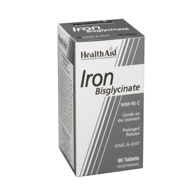 Health Aid Iron Bisglycinate 90tabs (Τόνωση - Ενέργεια) ΟΙΚΟΝΟΜΙΚΗ ΣΥΣΚΕΥΑΣΙΑ