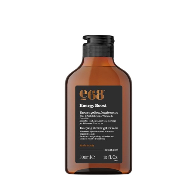 E68 Energy Boost Men Tonifying Shower Gel 300ml (Ανδρικό Αναζωογωνητικό Αφρόλουτρο)