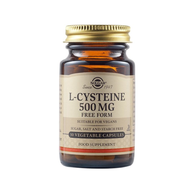 Solgar L Cysteine 500mg 30 vegetarian caps