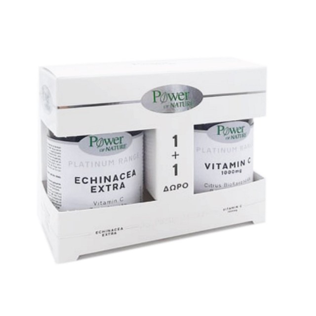 Power Health Platinum SET Echinacea Extra 30caps & ΔΩΡΟ Vitamin C 1000mg 20tabs (ΣΕΤ για Ενίσχυση του Ανοσοποιητικού με Eχινάτσεα & ΔΩΡΟ Βιταμίνη C)