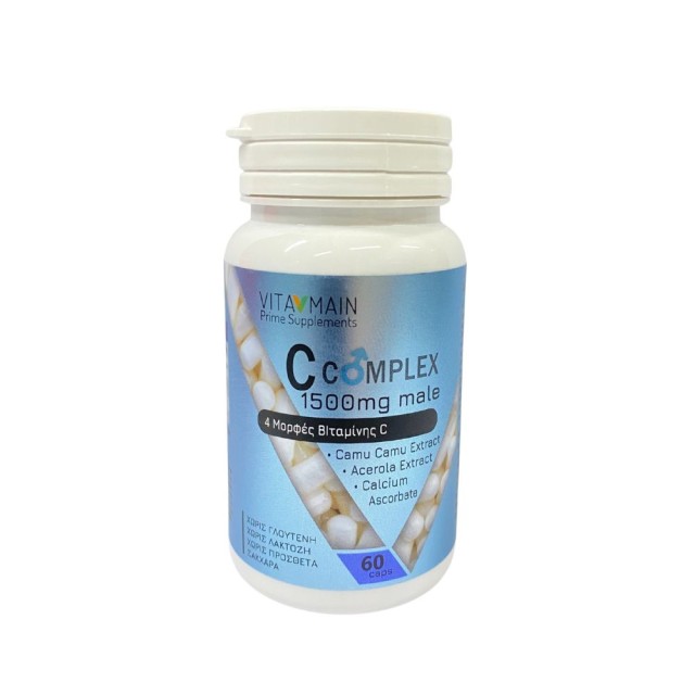 Vitamain C Complex Male 60caps (Συμπλήρωμα Διατροφής με 4 Μρφές Βιταμίνης C -  Ανδρική Φόρμουλα)