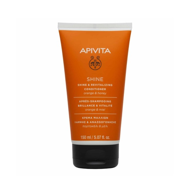 Apivita Shine and Revitalizing Conditioner for All Hair Types with Orange & Honey150ml (Κρέμα Μαλλιών Για Λάμψη & Αναζωογόνηση Με Πορτοκάλι & Μέλι Για Όλους Τους Τύπους Μαλλιών) 