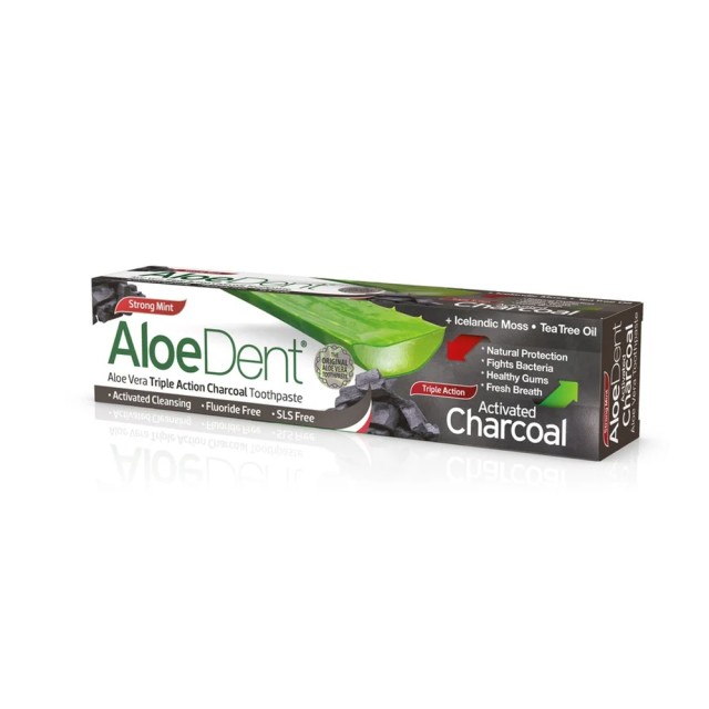 Optima Aloe Dent Triple Action Charcoal 100ml (Οδοντόπαστα με Αλόη για την Καλή Υγεία των Δοντιών & των Ούλων)