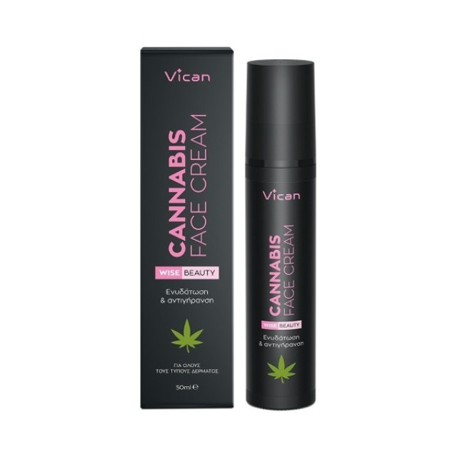 Vican Wise Beauty Cannabis Face Cream 50ml (Ενυδατική & Αντιγηραντική Κρέμα Προσώπου με Έλαιο Κάνναβ