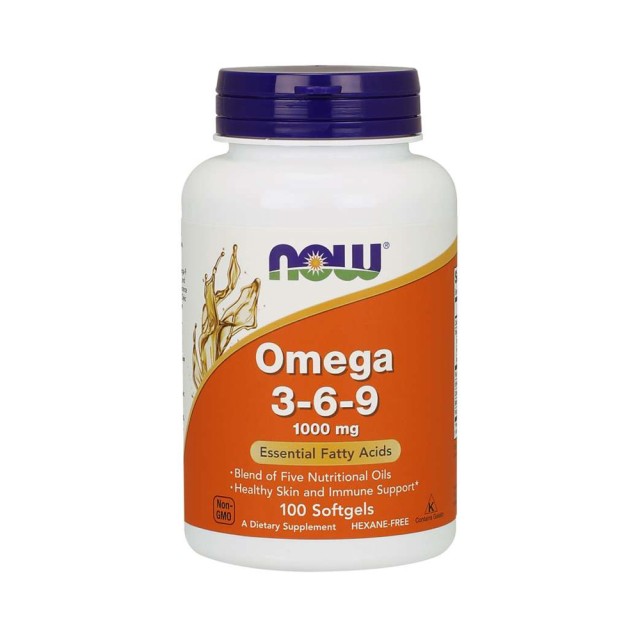 Now Foods Omega 3 6 9 1000mg 100softgels (Ωμέγα-3 Λιπαρά Οξέα)