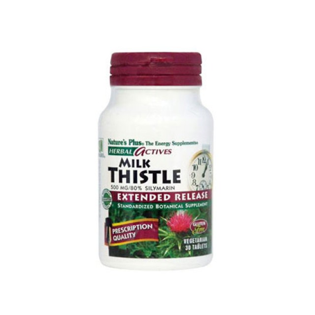 Natures Plus Milk Thistle 500mg 30tab (Τονωτικό - Αποτοξινωτικό Συκωτιού)