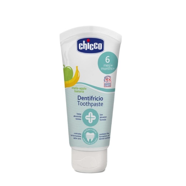 Chicco Toothpaste Apple-Banana 50ml (Βρεφική Οδντόκρεμα Μήλο-Μπανάνα 6μ+)