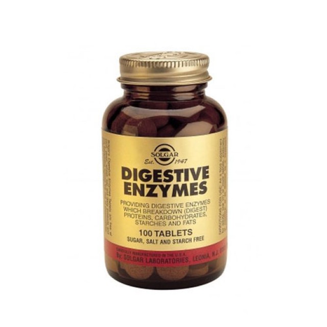 Solgar Digestive Enzymes 100tabs (Ένζυμα για το Γαστροπεπτικό Σύστημα)