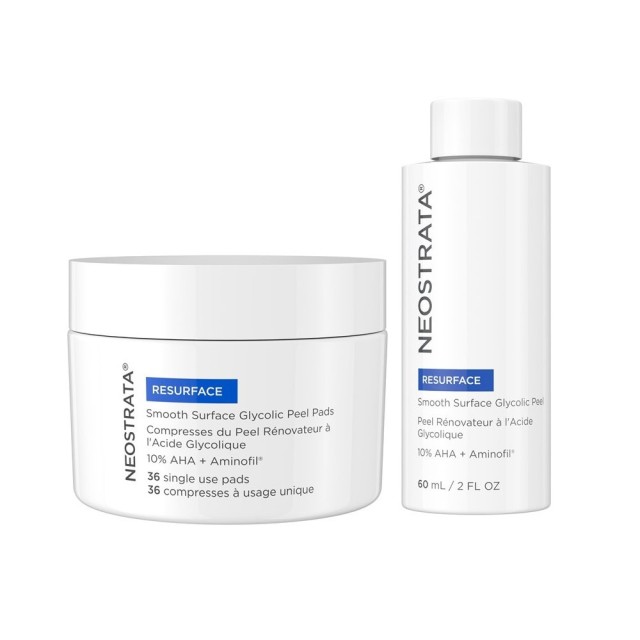 Neostrata Resurface Smooth Surface Glycolic Peel 60ml (Peeling για Απολέπιση Προσώπου & 36 Δίσκοι Εφαρμογής. Αντίστοιχο Προϊόν: Smooth Surface Daily Peel)