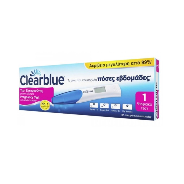 Clearblue Pregnancy Test Weeks Indicator 1τεμ (Τεστ Εγκυμοσύνης με Δείκτη Σύλληψης 1τεμ)