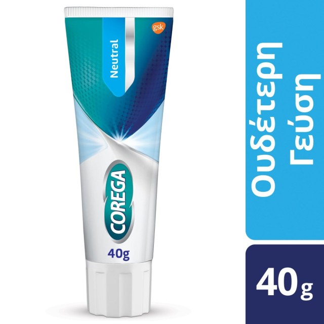 Corega Neutral Cream 40gr (Στερεωτική Κρέμα για Τεχνητή Οδοντοστοιχία) 