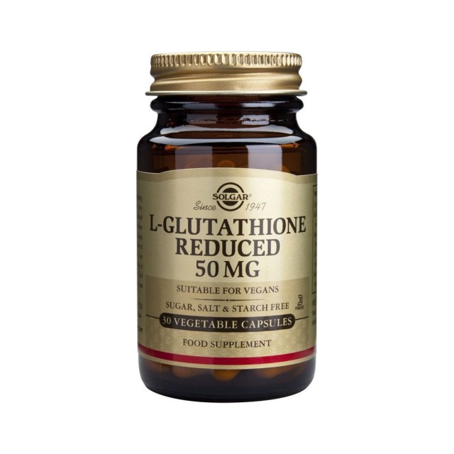Solgar L Glutathione 50mg 30 Vegetarian Caps (Αμινοξέα)