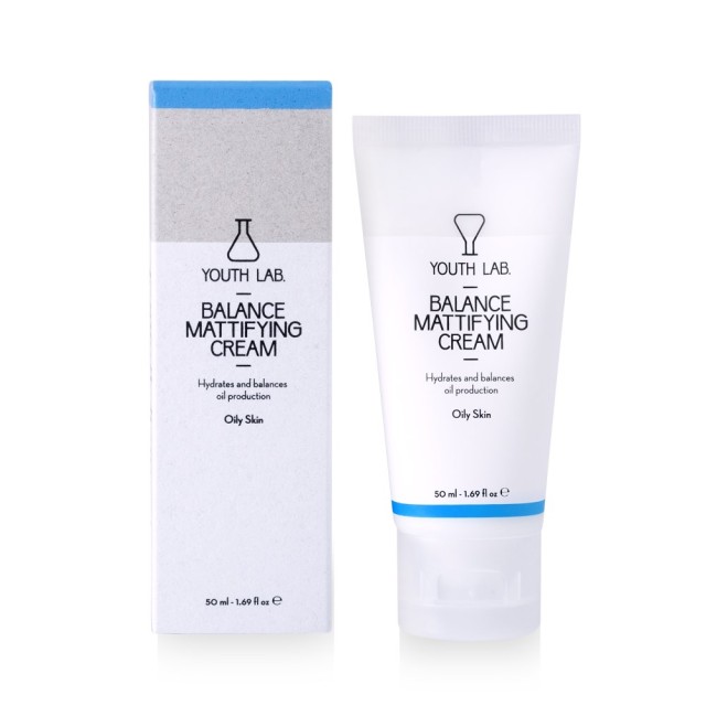 YOUTH LAB Balance Mattifying Cream 50ml (Ρυθμιστική Eνυδατική Kρέμα για το Λιπαρo Δέρμα & το Δέρμα με Τάση Ακμής)