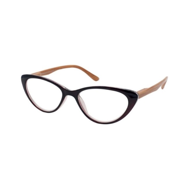 EyeLead Reading Glasses Dark Red/Wood Ε206 (Grade +2.00)