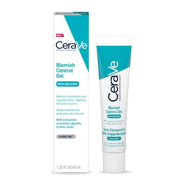 CeraVe Blemish Control Gel 40ml (Καθημερινή Φροντίδα Κατά των Ατελειών της Ακμής με AHA, BHA & Ceram