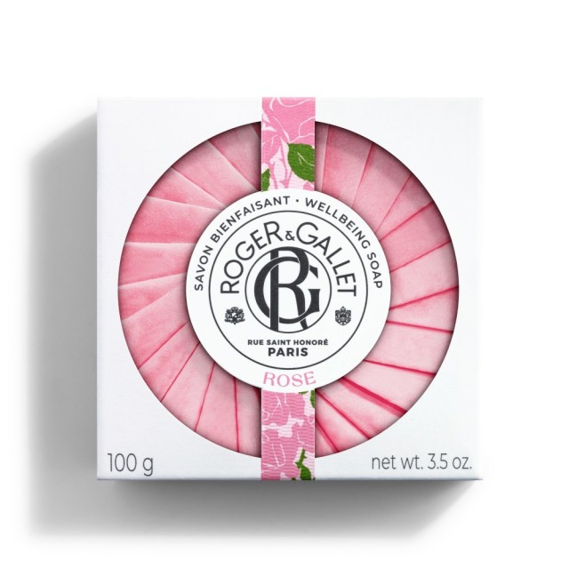 Roger & Gallet Rose Wellbeing Soap 100gr (Αναζωογονητικό Σαπούνι Ιταλικό Μανταρίνι - Τριαντάφυλλο Δα