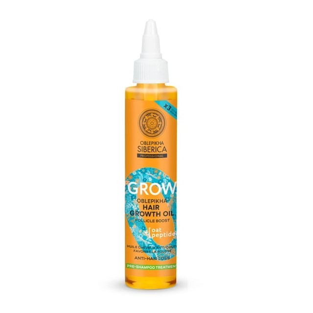 Natura Siberica Oblepikha O Professional Grow Oil 100ml (Λάδι Μαλλιών για Ενδυνάμωση της Ρίζας με 3x Ιπποφαές & Πεπτίδια Βρώμης)