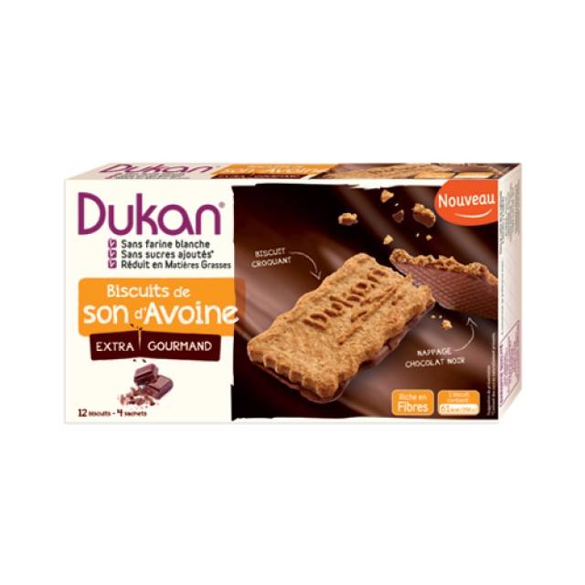 Dukan Μπισκότα Βρώμης με Επικάλυψη Σοκολάτας 200gr