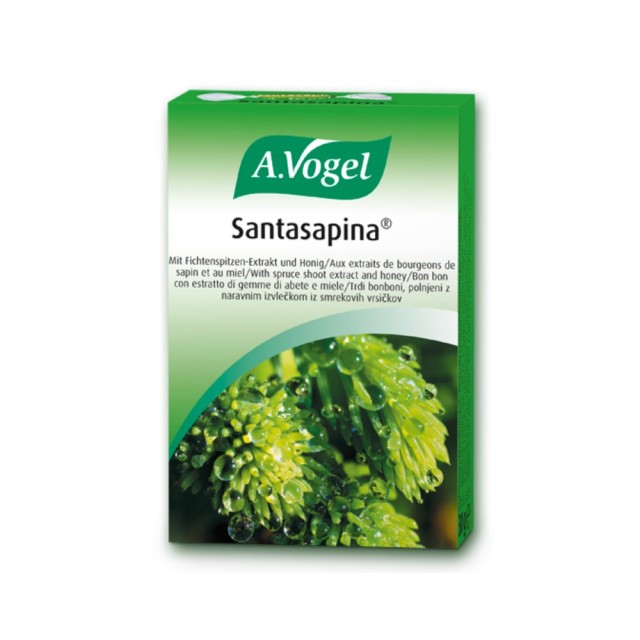 A.Vogel Santasapina Bonbons 30gr (Γεμιστές Καραμέλες για Πονόλαιμο, Βήχα & Βραχνάδα)