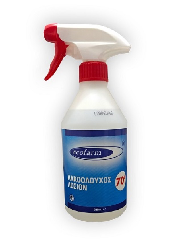 Ecofarm Αλκοολούχος Λοσιόν 70βαθμών 500ML Σε Spray