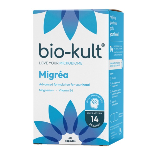 Bio-Kult Migrea 60caps (Συμπλήρωμα Διατροφής για τη Φυσιολογική Λειτουργία του Νευρικού Συστήματος & του Εντέρου)