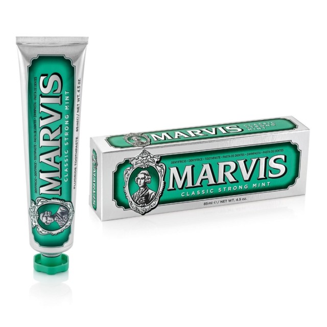 Marvis Classic Strong Mint Toothpaste 85ml (Οδοντόκρεμα με Γεύση Κλασική Δυνατή Μέντα)