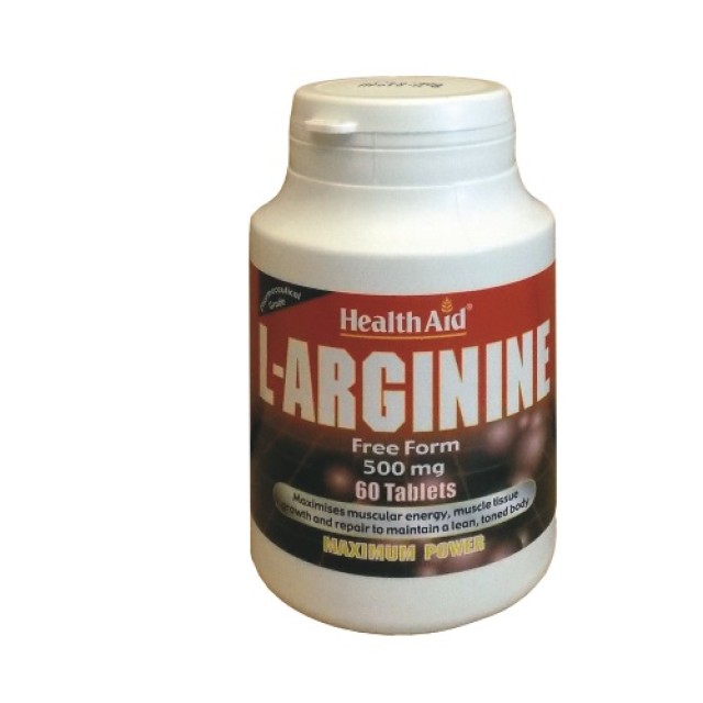 Health Aid L Arginine 500mg 60tabs (Αθλητές-Μυϊκό Σύστημα)